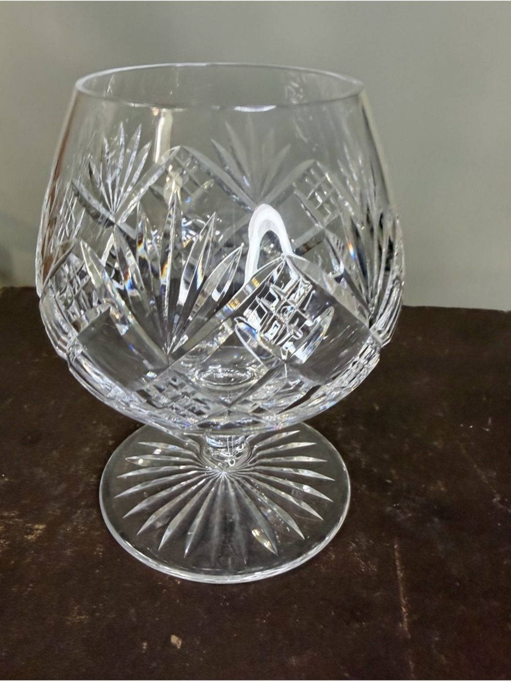 Vintage Rogaska Gallia Cut Crystal Brandy Snifter - Clear Etched Design